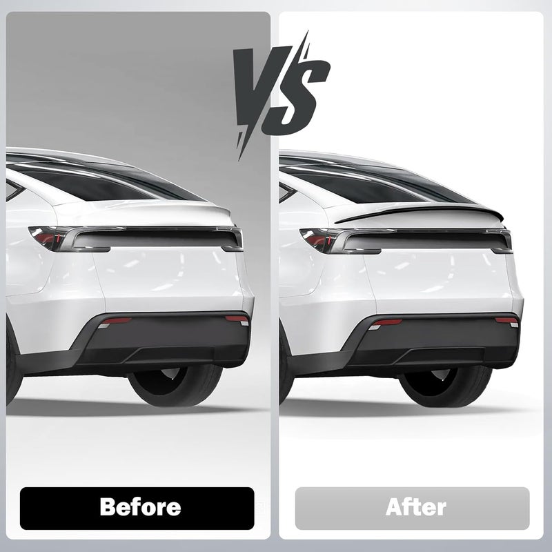 Abystar Gloss Black Spoiler for Tesla Model Y Juniper 2026, ABS Rear Trunk Wing, Sporty High Gloss Rear Lip Spoiler, Aerodynamic Upgrade, Easy No-Drill Installation - Image 3